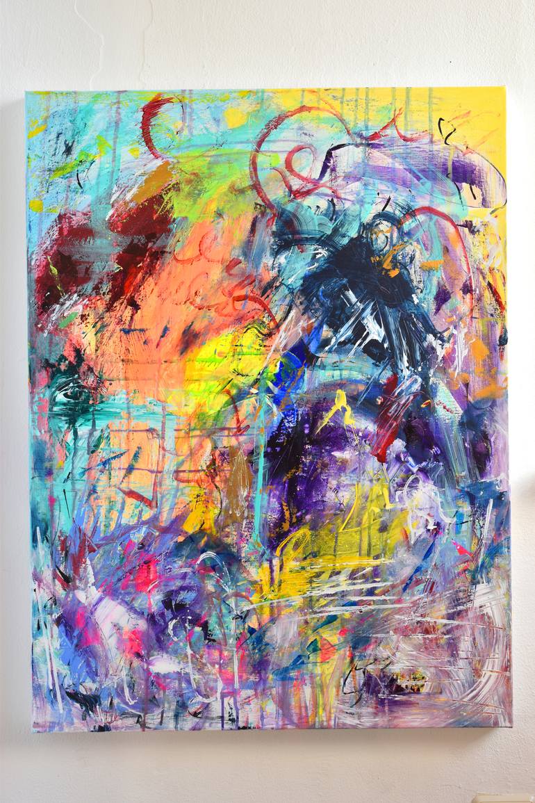 Original Pop Art Abstract Painting by Sebastian Merk