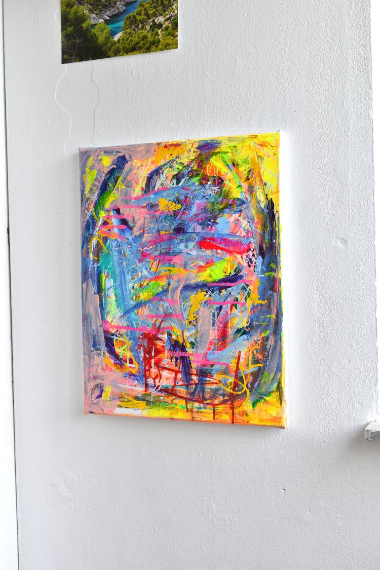 Original Abstract Expressionism Abstract Painting by Sebastian Merk