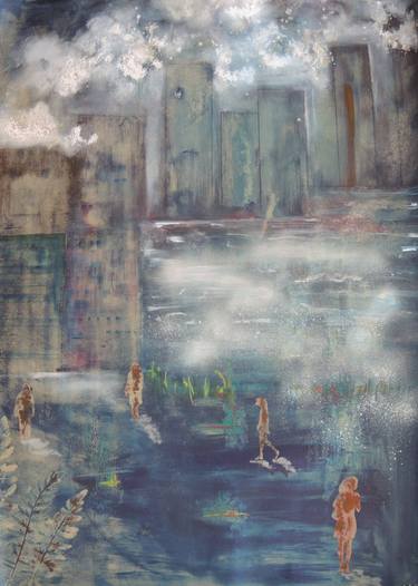 Original Abstract Expressionism Cities Paintings by Catherine Zivi