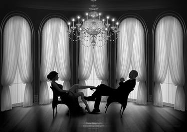 Sensual Seductive Couple Black & White - Limited Edition of 999 New Media  by Siew Gratton | Saatchi Art