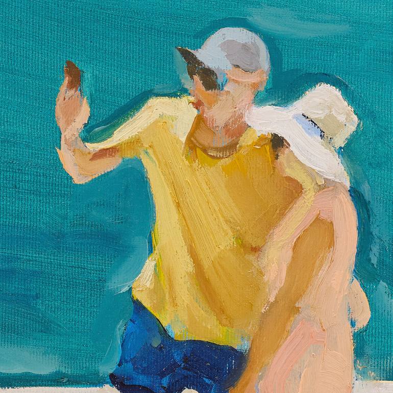 Original Impressionism People Painting by Alexander Levich