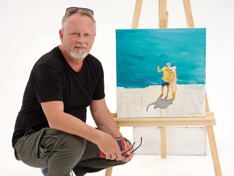 Original Impressionism People Painting by Alexander Levich