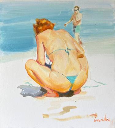 Original Impressionism Beach Paintings by Alexander Levich
