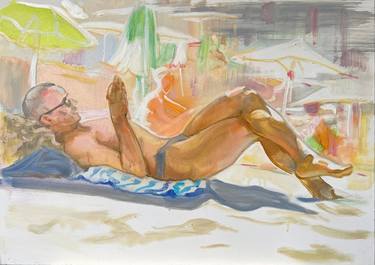 Original Portraiture Beach Paintings by Alexander Levich