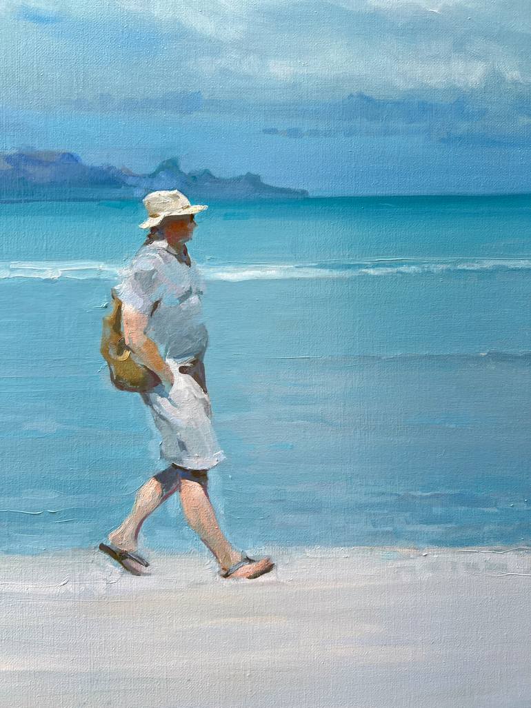 Original Figurative Beach Painting by Alexander Levich