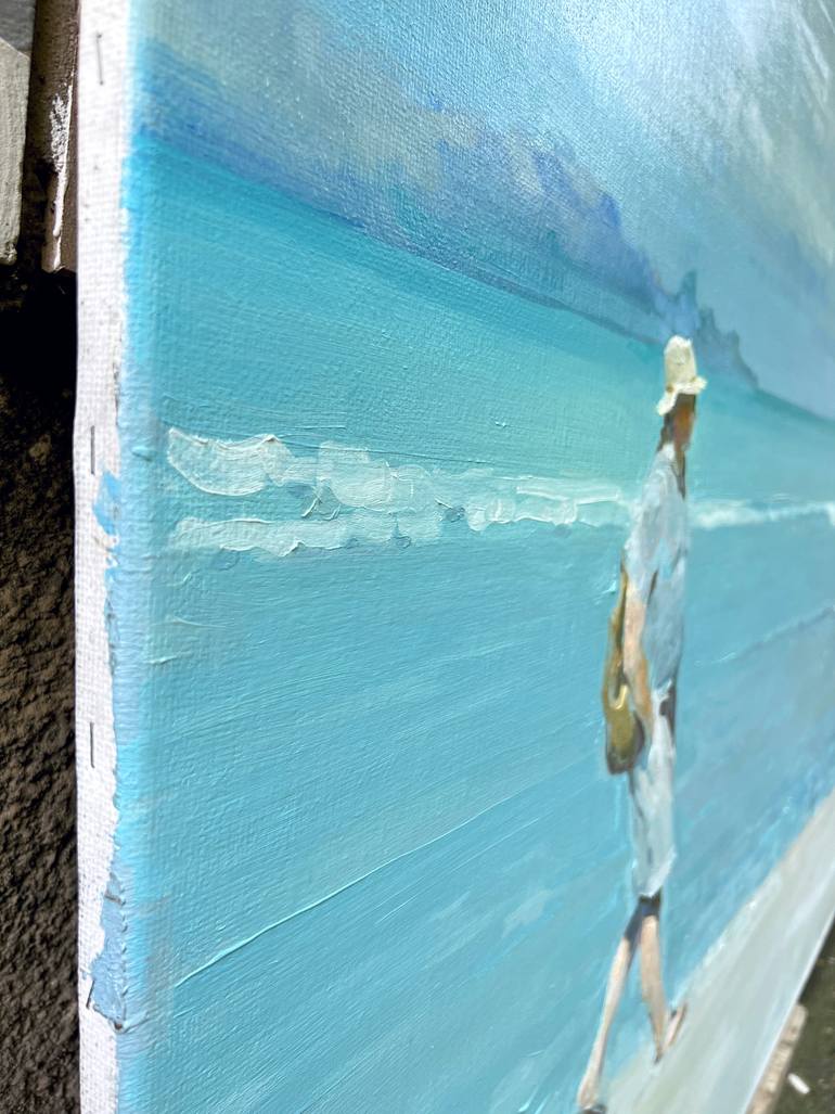 Original Figurative Beach Painting by Alexander Levich