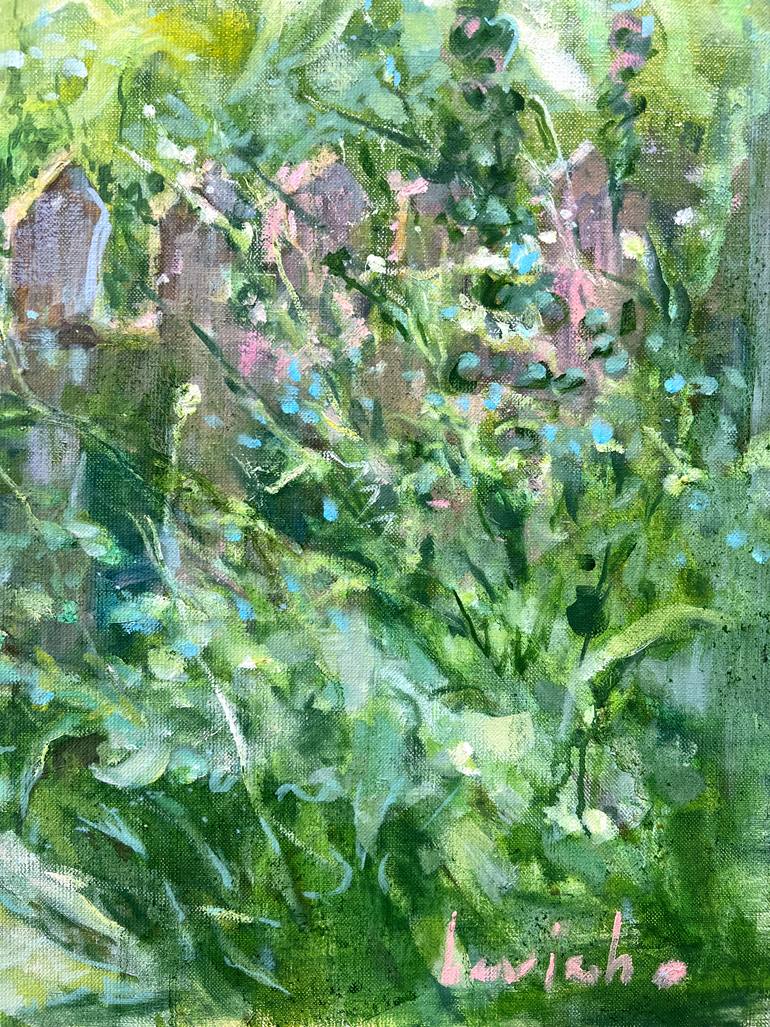 Original Impressionism Garden Painting by Alexander Levich