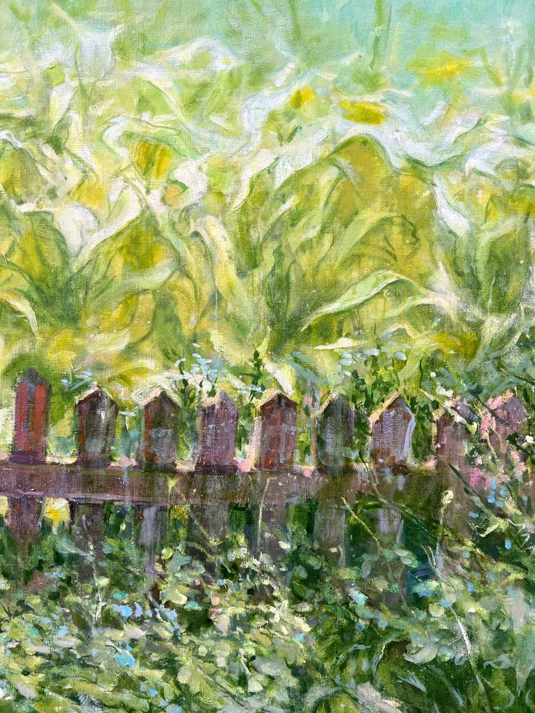 Original Impressionism Garden Painting by Alexander Levich