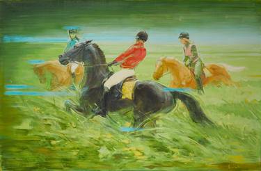 Original Impressionism Horse Paintings by Alexander Levich