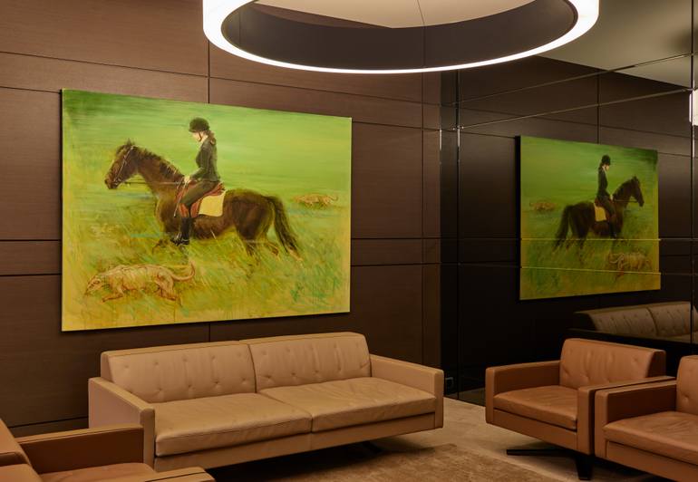 Original Figurative Horse Painting by Alexander Levich