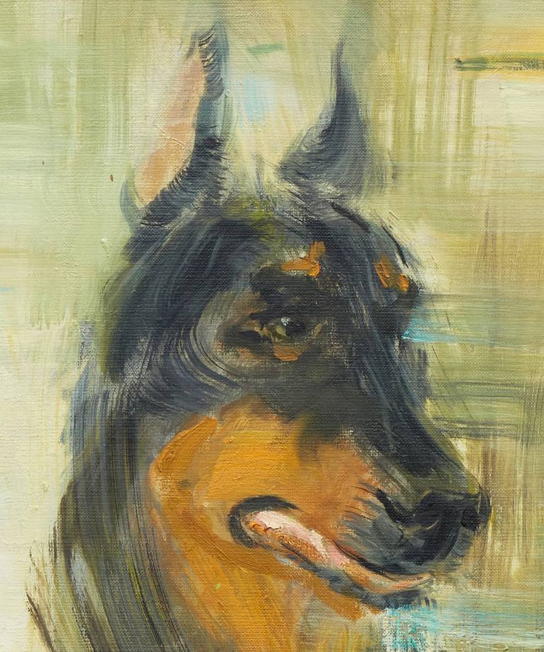 Original Dogs Painting by Alexander Levich