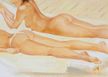 Original Impressionism Nude Paintings by Alexander Levich