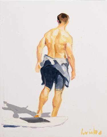 Original Figurative Beach Paintings by Alexander Levich