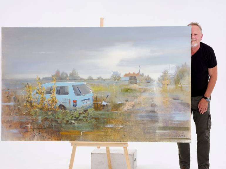 Original Impressionism Car Painting by Alexander Levich