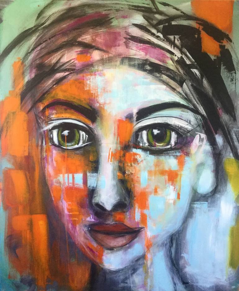 Blue Girl Painting by Susanne Kirsch | Saatchi Art