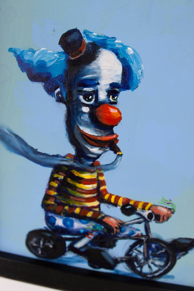 Original Surrealism Bicycle Painting by Barret Lee