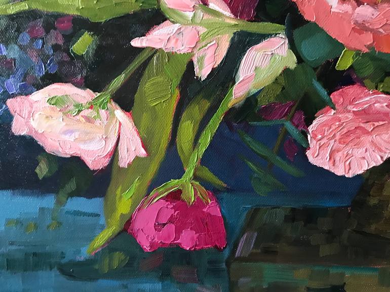 Original Expressionism Floral Painting by April Moffatt