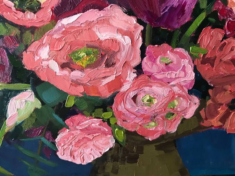 Original Expressionism Floral Painting by April Moffatt