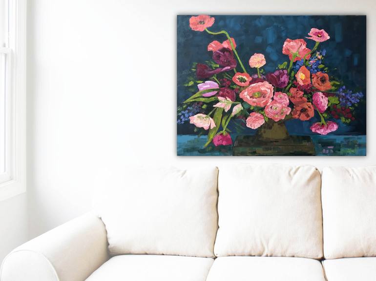 Original Expressionism Floral Painting by April Moffatt