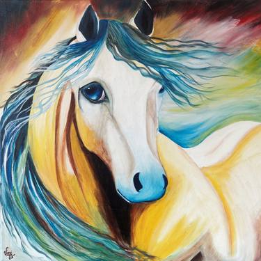Print of Abstract Expressionism Horse Paintings by vinita mathur