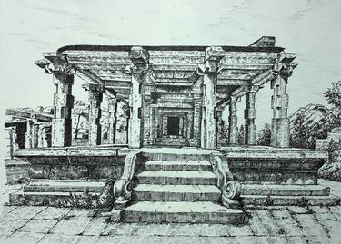 Original Realism Architecture Drawings by Mahua Pal