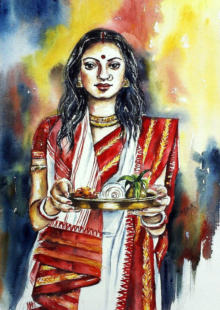 Traditional Bengali Indian Lady in ...