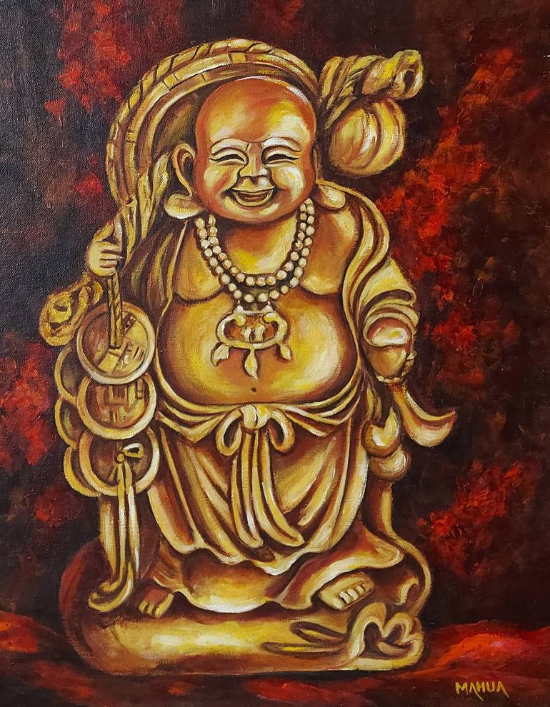 Laughing Buddha Painting by Mahua Pal Saatchi Art