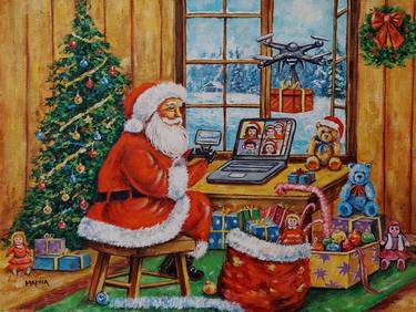 Santa Clause Sending Gifts thumb