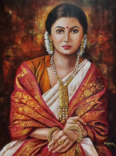 Print of Fine Art Women Paintings by Mahua Pal