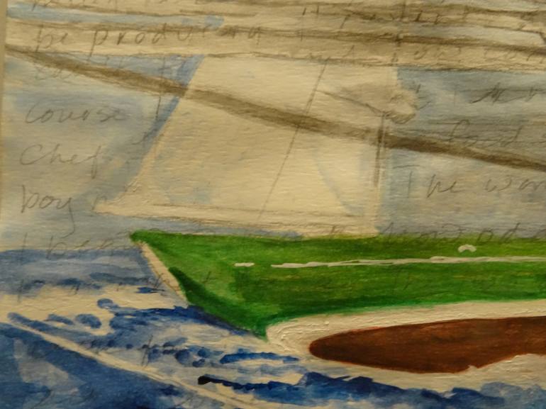 Original Conceptual Yacht Painting by Donna Goldman