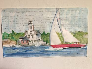 Print of Conceptual Sailboat Paintings by Donna Goldman