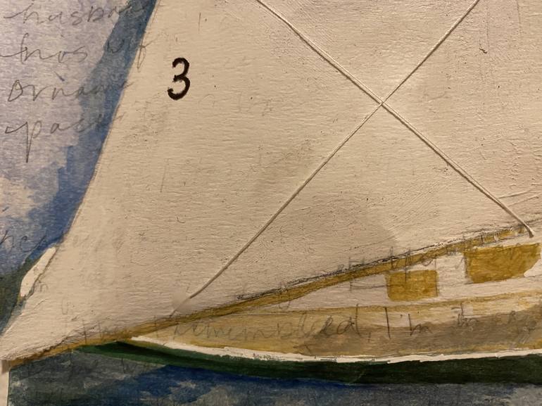 Original Conceptual Sailboat Painting by Donna Goldman
