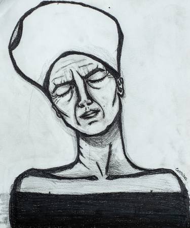 Original Expressionism Women Drawing by Caterina Casale