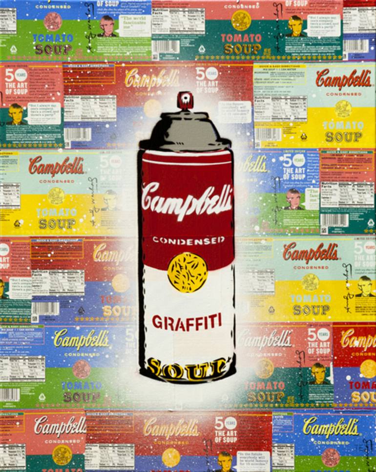 50th Anniversary Campbell's Graffiti Soup Painting by Rene Gagnon