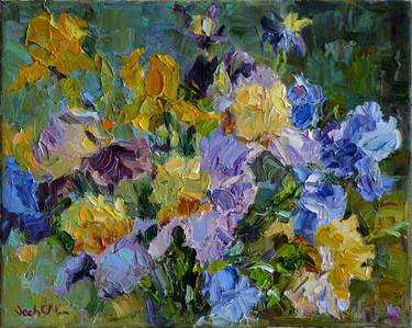 Print of Expressionism Floral Paintings by Vachagan Manukyan