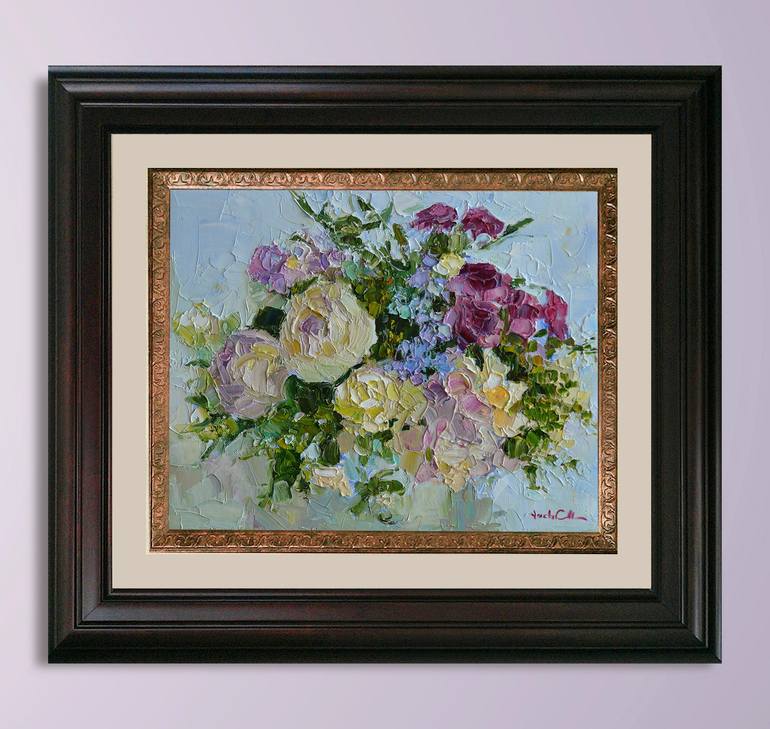 Original Expressionism Floral Painting by Vachagan Manukyan