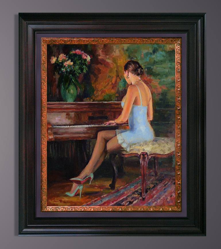 Original Figurative Music Painting by Vachagan Manukyan