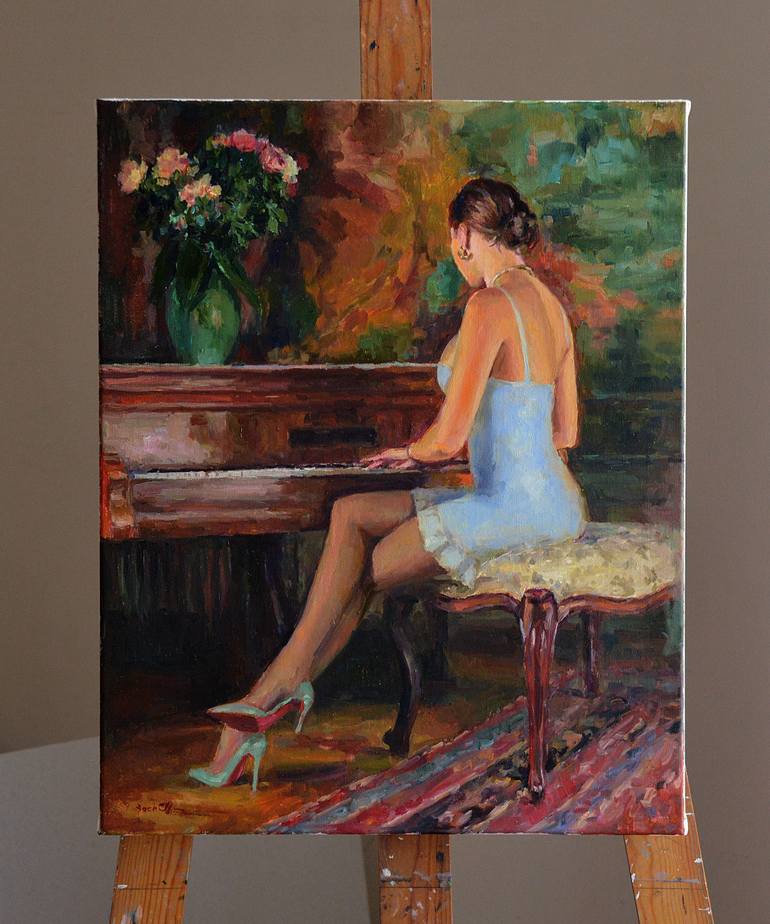 Original Figurative Music Painting by Vachagan Manukyan