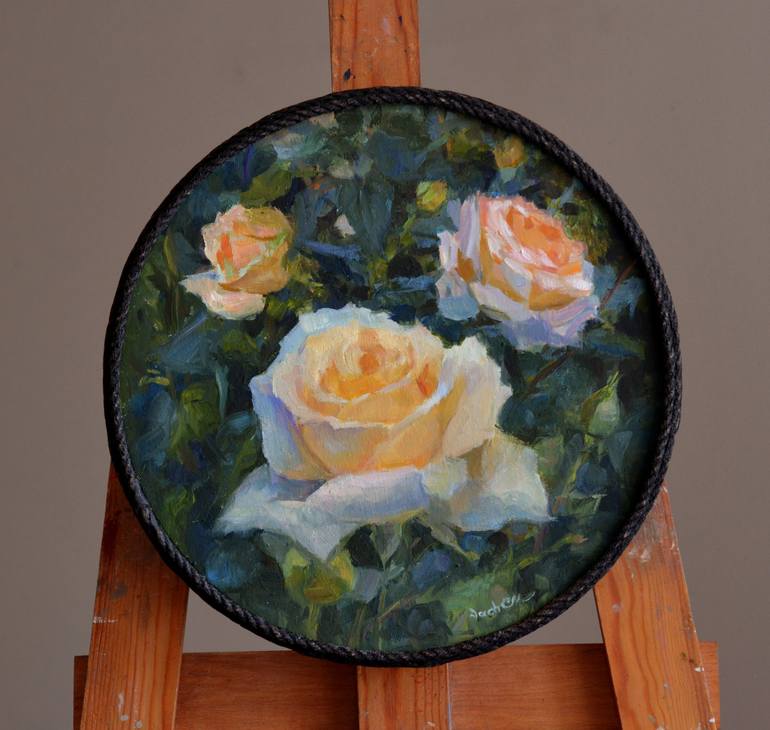 Original Floral Painting by Vachagan Manukyan