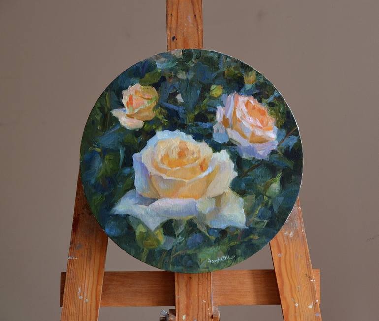 Original Floral Painting by Vachagan Manukyan