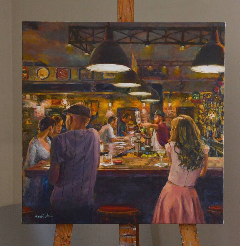 Original Figurative People Painting by Vachagan Manukyan