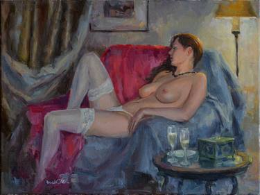 Original Figurative Nude Paintings by Vachagan Manukyan