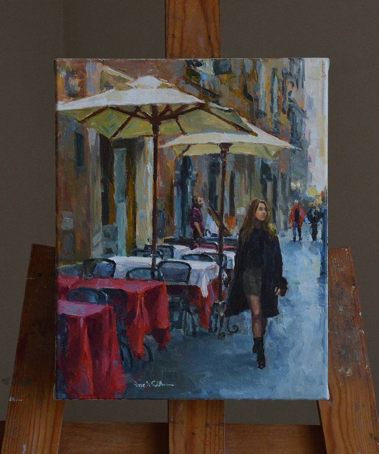 Original Figurative Cities Painting by Vachagan Manukyan