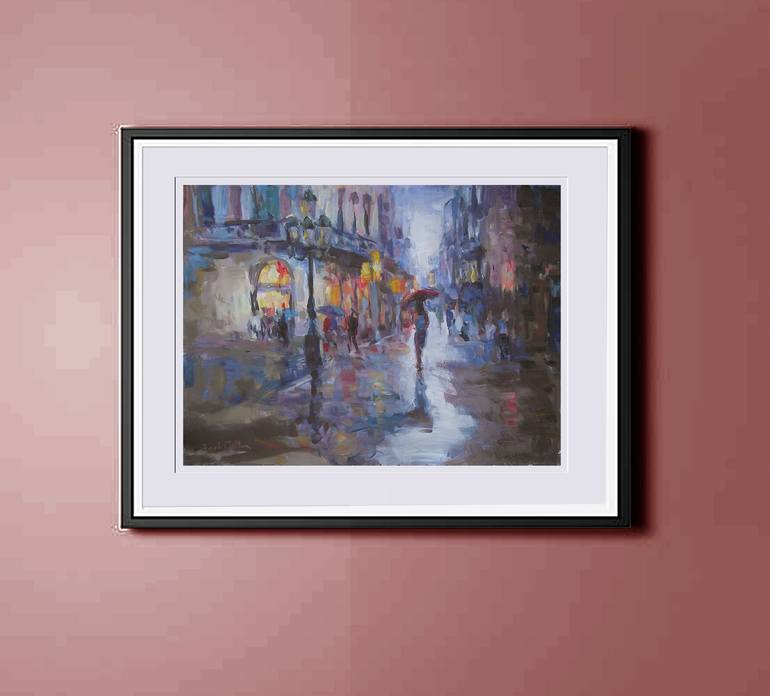 Original Figurative Cities Painting by Vachagan Manukyan