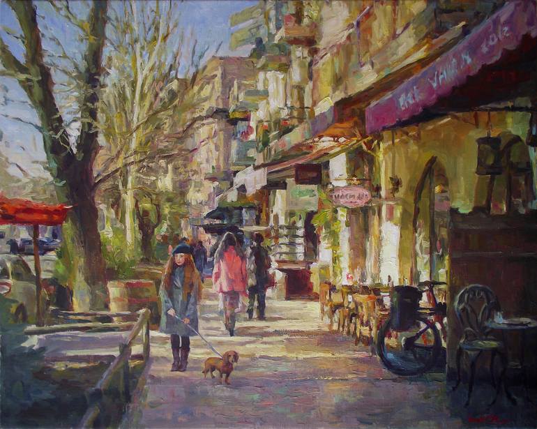 Original Figurative Cities Painting by Vachagan Manukyan