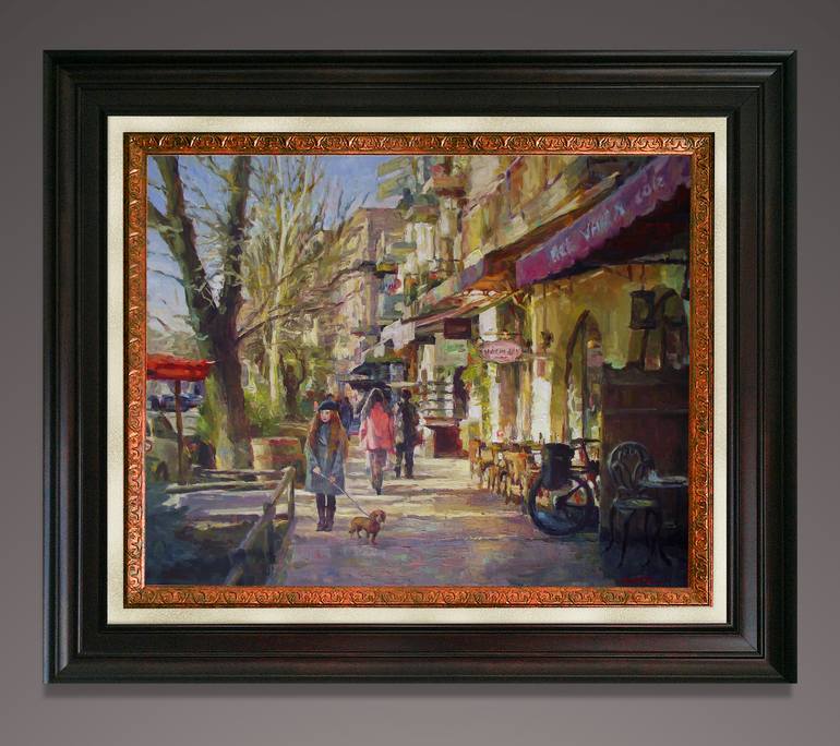 Original Figurative Cities Painting by Vachagan Manukyan