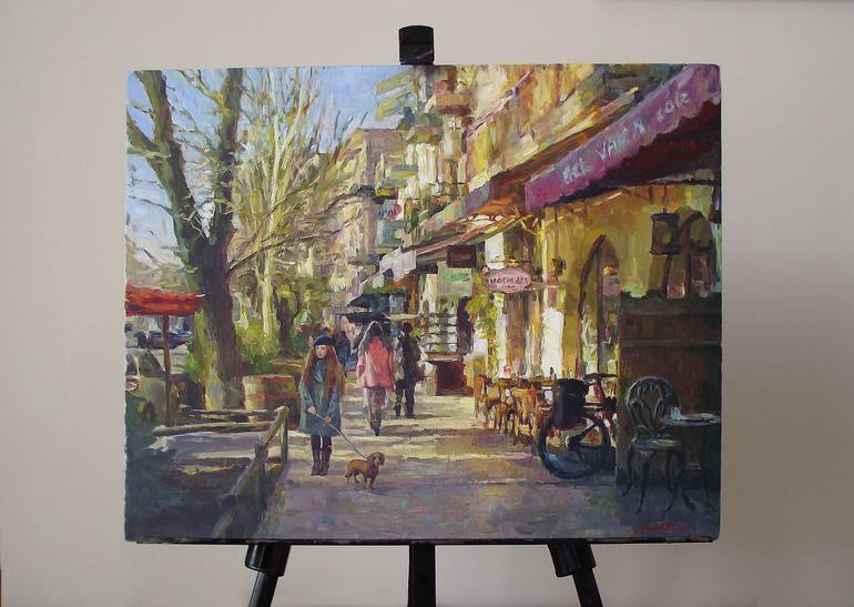 Original Figurative Cities Painting by Vachagan Manukyan