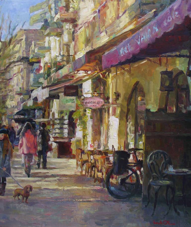 Original Figurative Cities Painting by Vachagan Manukyan