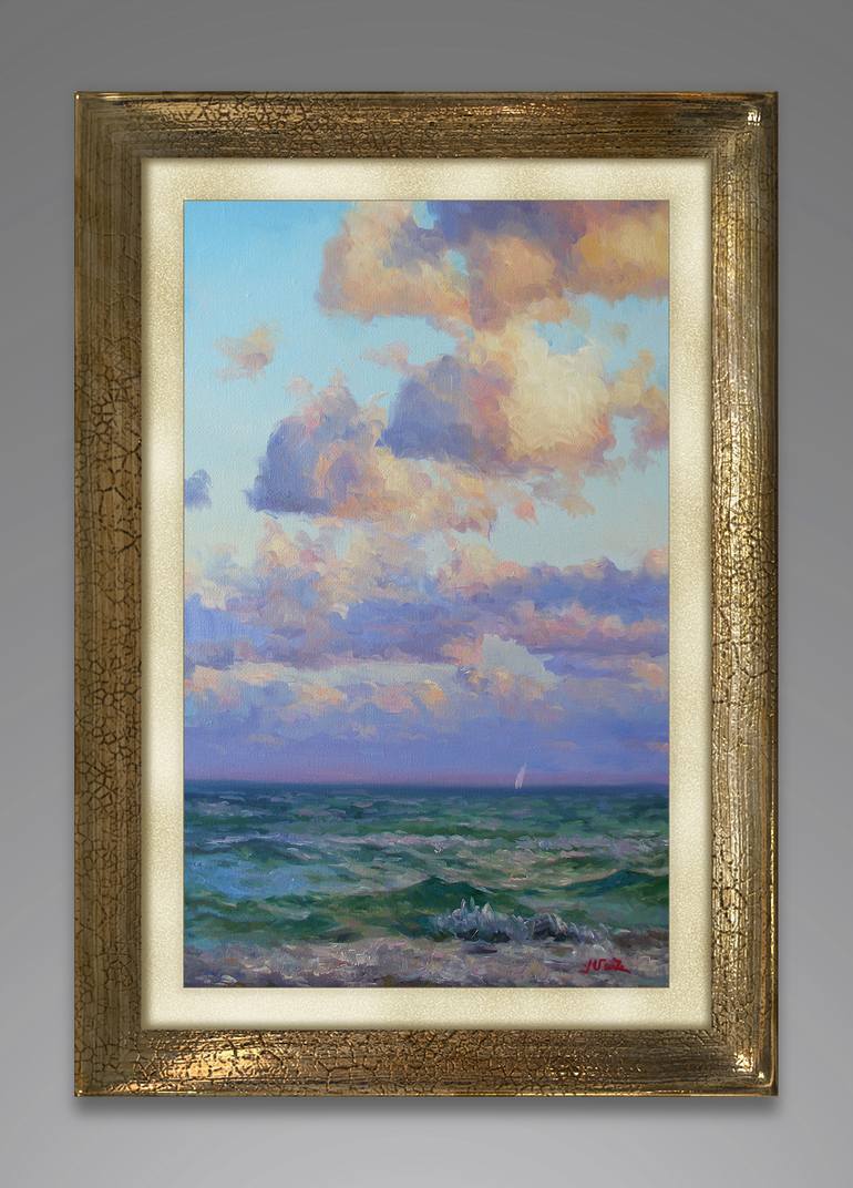 Original Figurative Seascape Painting by Vachagan Manukyan