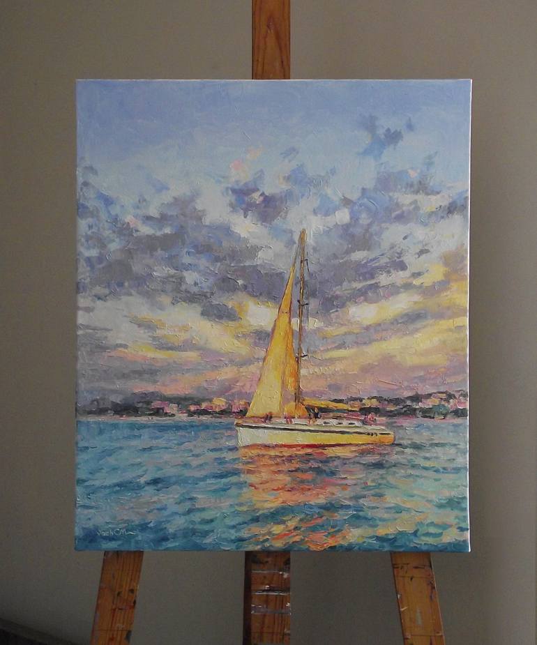 Original Expressionism Seascape Painting by Vachagan Manukyan